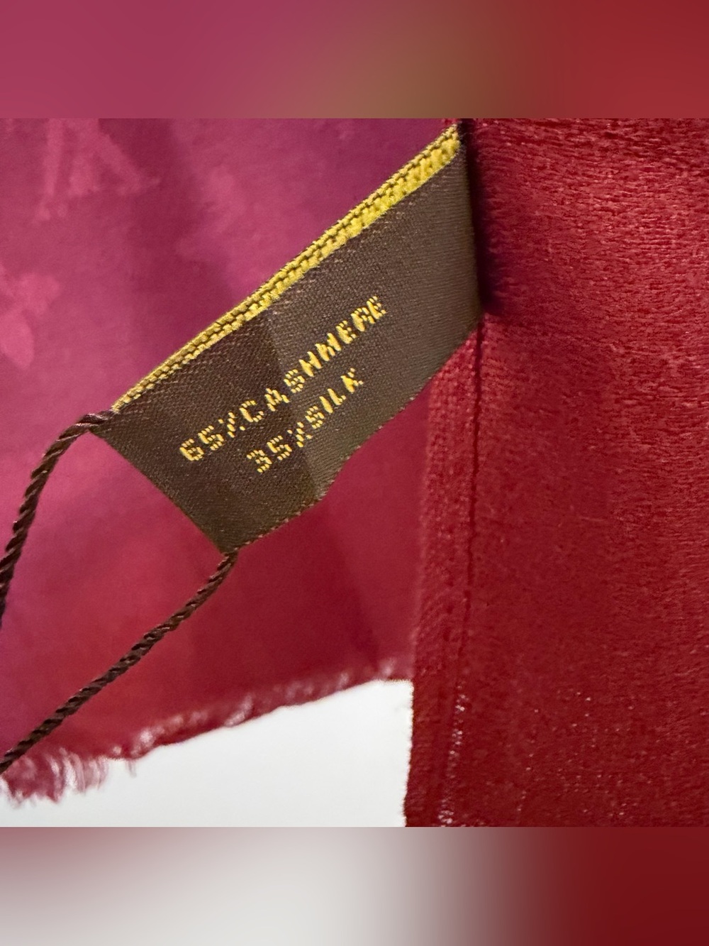 Monogram Cashmere Silk Blend Shawl / Scarf - Picture 4 of 8